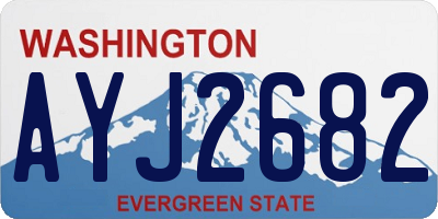 WA license plate AYJ2682