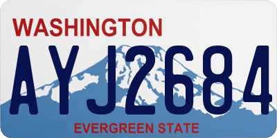 WA license plate AYJ2684