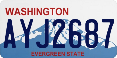 WA license plate AYJ2687