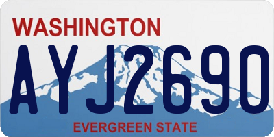 WA license plate AYJ2690