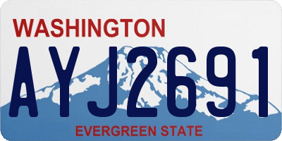 WA license plate AYJ2691