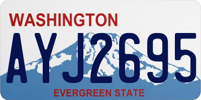 WA license plate AYJ2695