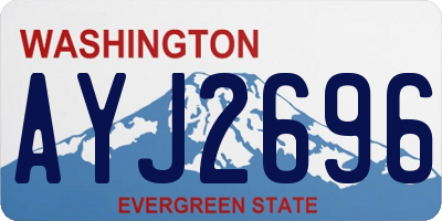 WA license plate AYJ2696