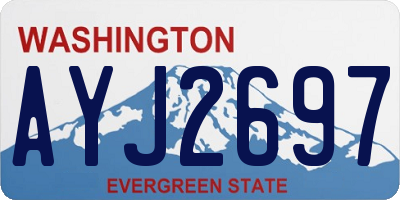 WA license plate AYJ2697