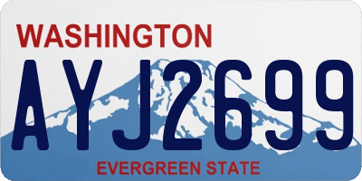 WA license plate AYJ2699