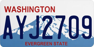 WA license plate AYJ2709