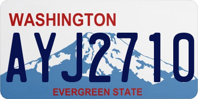 WA license plate AYJ2710