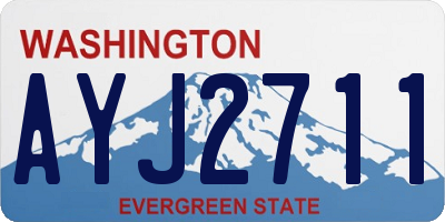 WA license plate AYJ2711