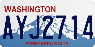 WA license plate AYJ2714