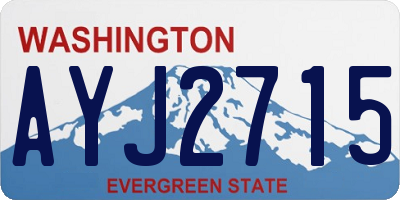 WA license plate AYJ2715