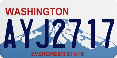 WA license plate AYJ2717