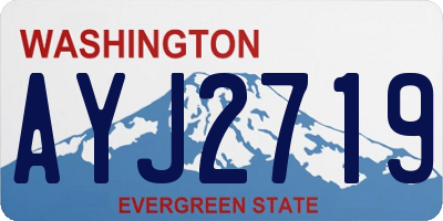 WA license plate AYJ2719