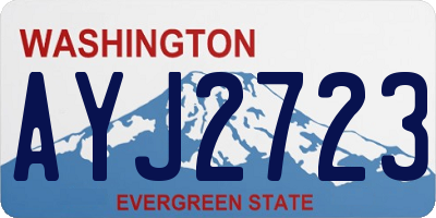 WA license plate AYJ2723