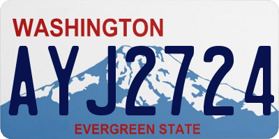 WA license plate AYJ2724