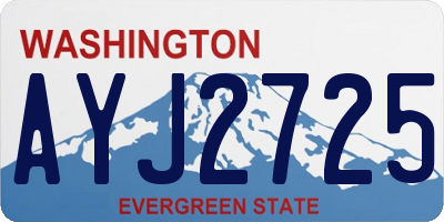 WA license plate AYJ2725