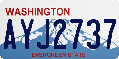 WA license plate AYJ2737