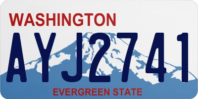 WA license plate AYJ2741