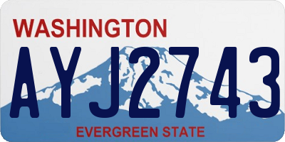 WA license plate AYJ2743
