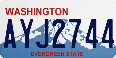 WA license plate AYJ2744