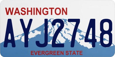 WA license plate AYJ2748