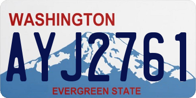 WA license plate AYJ2761