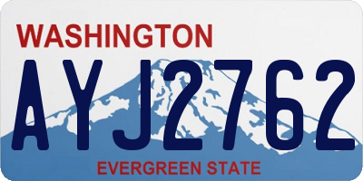 WA license plate AYJ2762