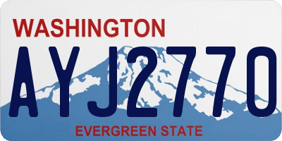 WA license plate AYJ2770