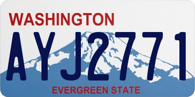 WA license plate AYJ2771