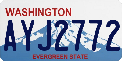 WA license plate AYJ2772
