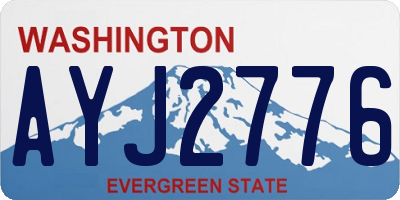 WA license plate AYJ2776