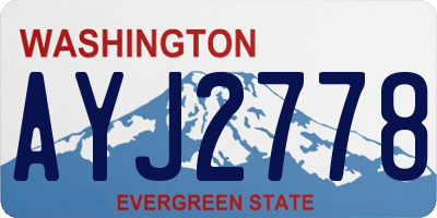 WA license plate AYJ2778