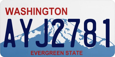 WA license plate AYJ2781