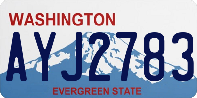 WA license plate AYJ2783