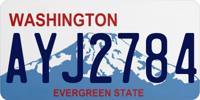 WA license plate AYJ2784