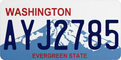 WA license plate AYJ2785