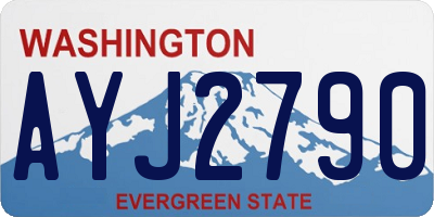 WA license plate AYJ2790