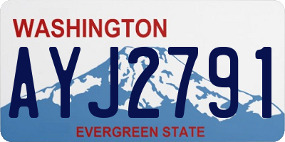 WA license plate AYJ2791