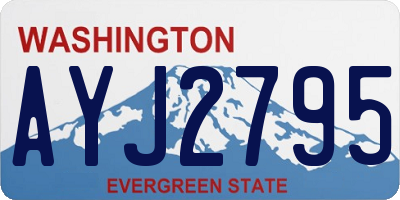 WA license plate AYJ2795