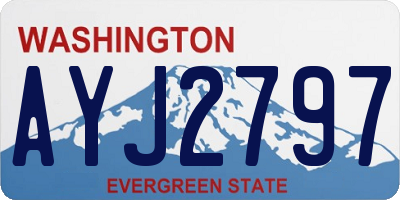 WA license plate AYJ2797