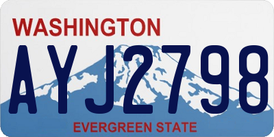 WA license plate AYJ2798