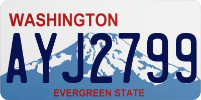 WA license plate AYJ2799