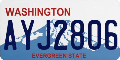 WA license plate AYJ2806