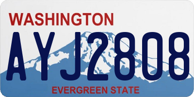 WA license plate AYJ2808