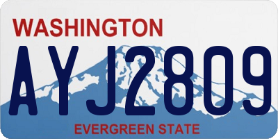 WA license plate AYJ2809