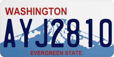 WA license plate AYJ2810