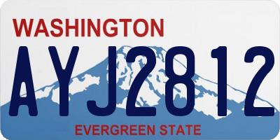 WA license plate AYJ2812