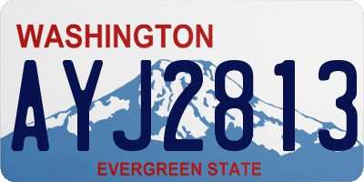 WA license plate AYJ2813
