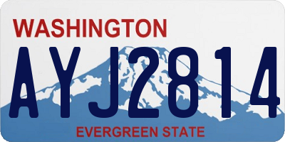 WA license plate AYJ2814