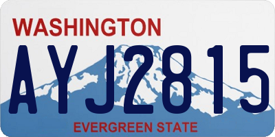 WA license plate AYJ2815