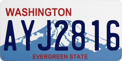 WA license plate AYJ2816